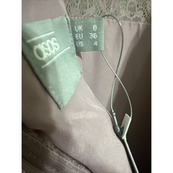 ASOS DESIGN Premium Lace Mini Skater Classic Dress USA Size 4 - Picture 6 of 7